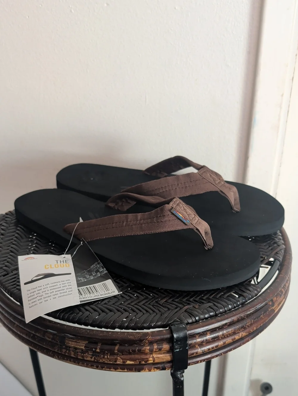 Rainbow Sandals Men's Cloud Sandals, Brown/Black, Men's XX-Large / 12-13.5 D